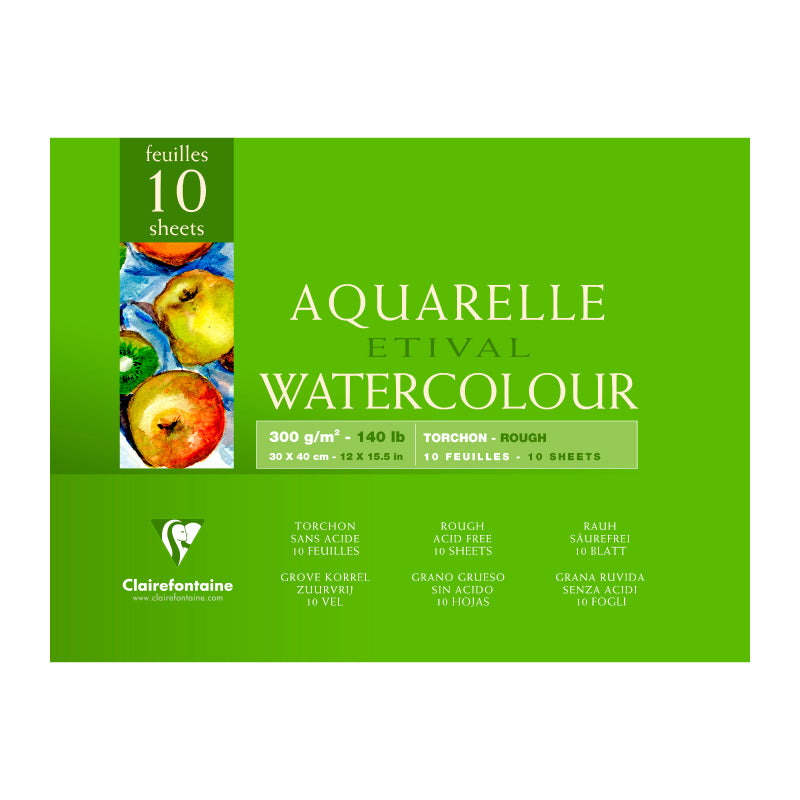 CLAIREFONTAINE Etival Pad Rough 300g 30x40cm 10s Default Title