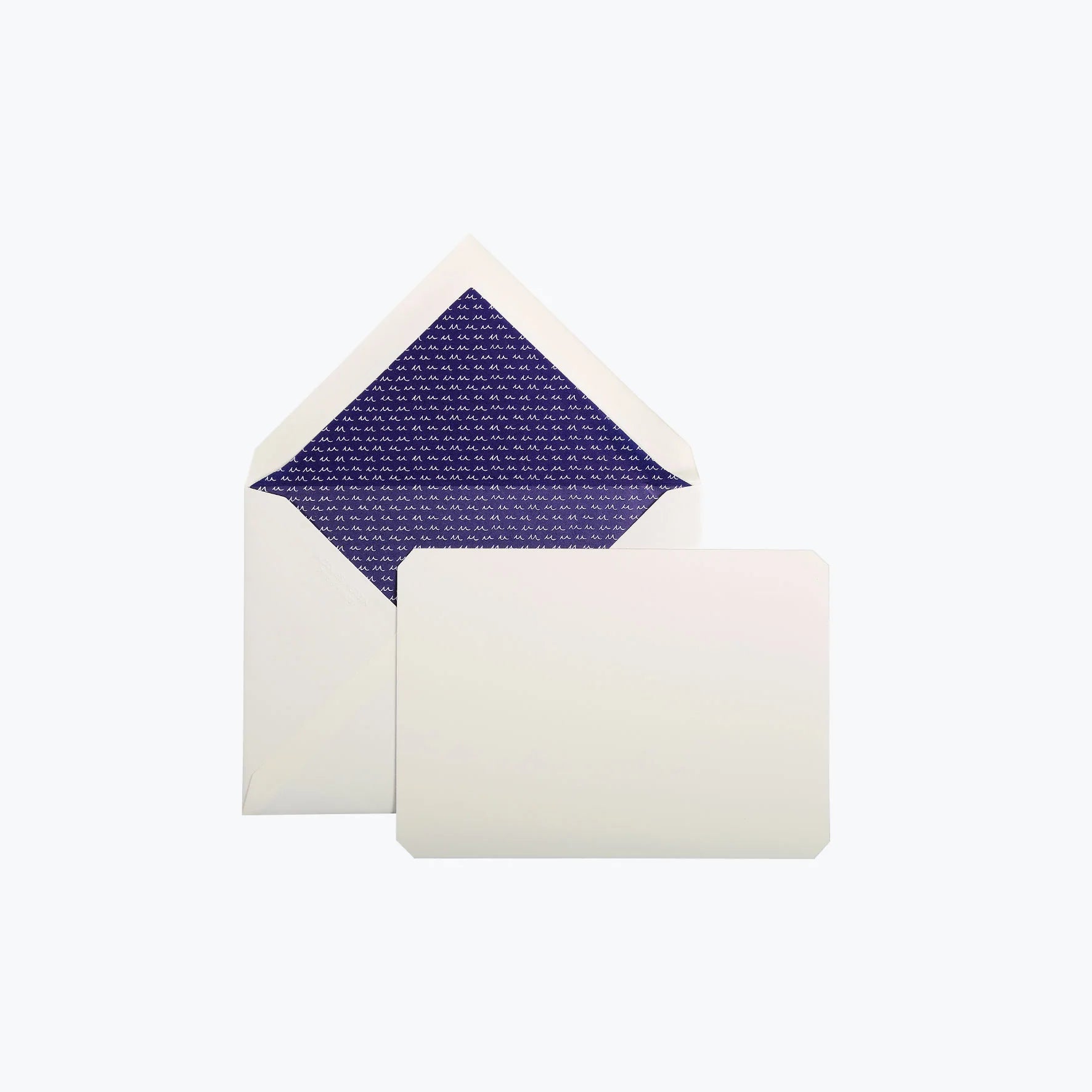 JACQUES HERBIN 15 Cards & Envelopes 90x140mm Blue Lining