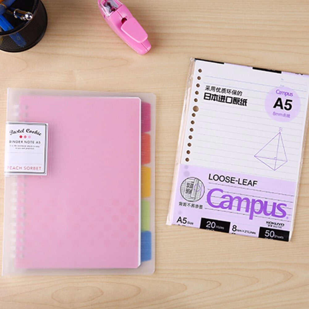 KOKUYO Pastel Cookie Binder Note A4 Peach Sorbet Default Title