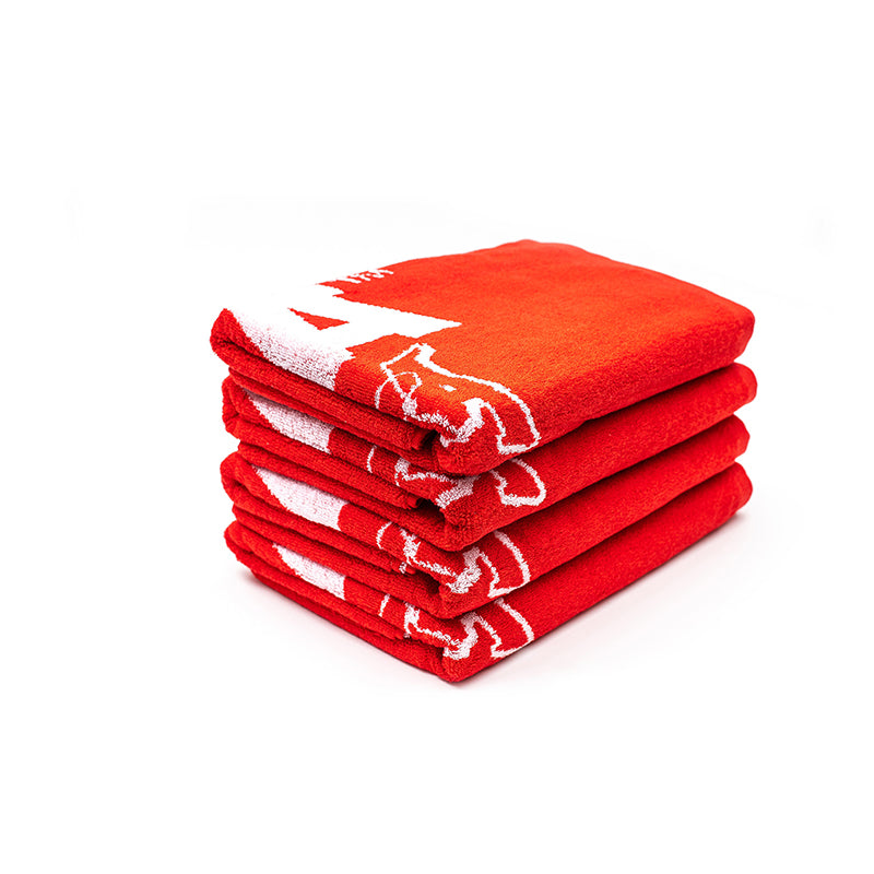 MONTANA Beach Towel Typo+Logo-Red