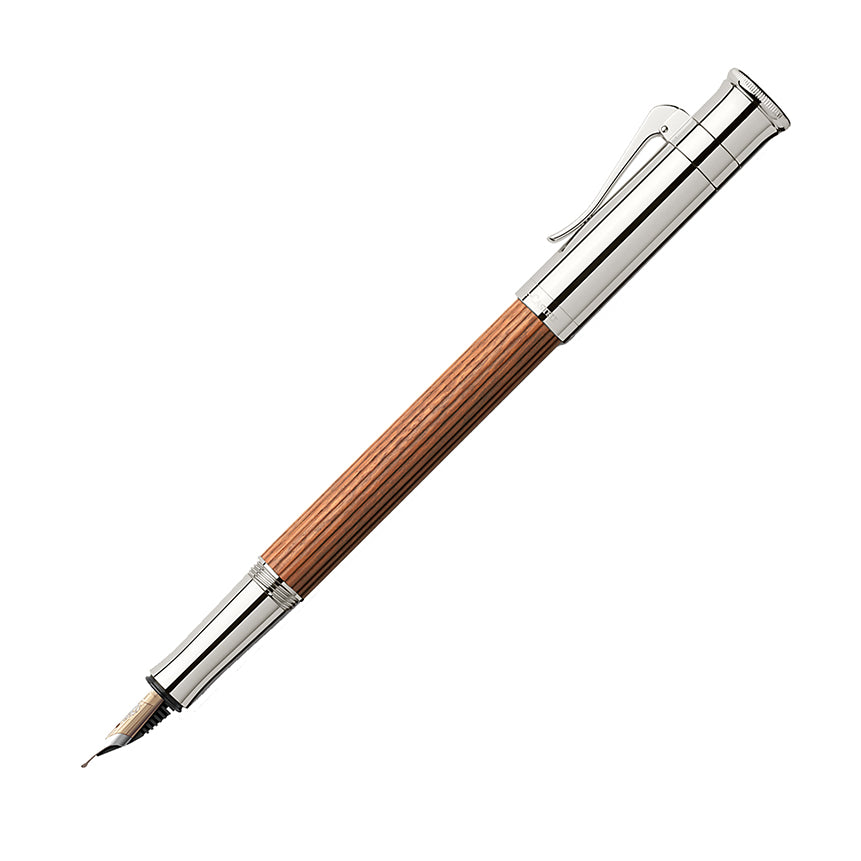 GRAF VON FABER CASTELL Classic Pernambuco/Platinum Fountain Pen-Fine Default Title