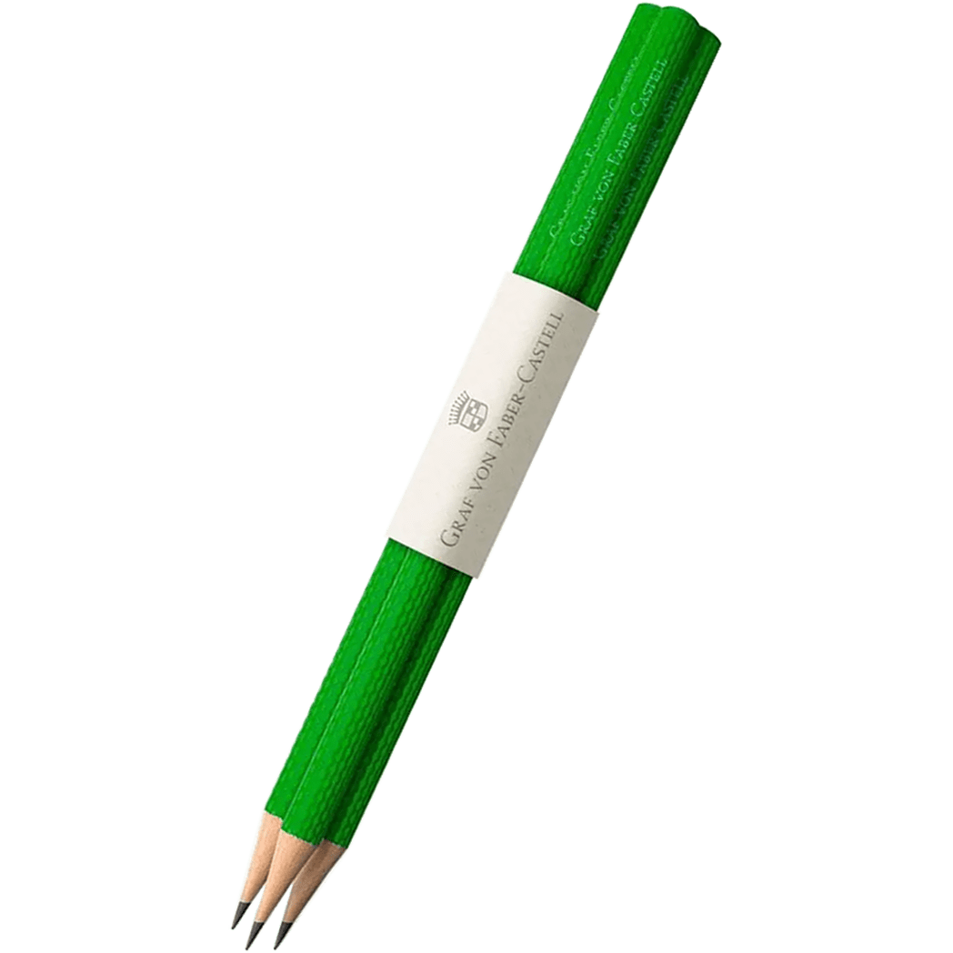 GRAF VON FABER CASTELL Guilloche 3 Graphite Pencils Viper Green