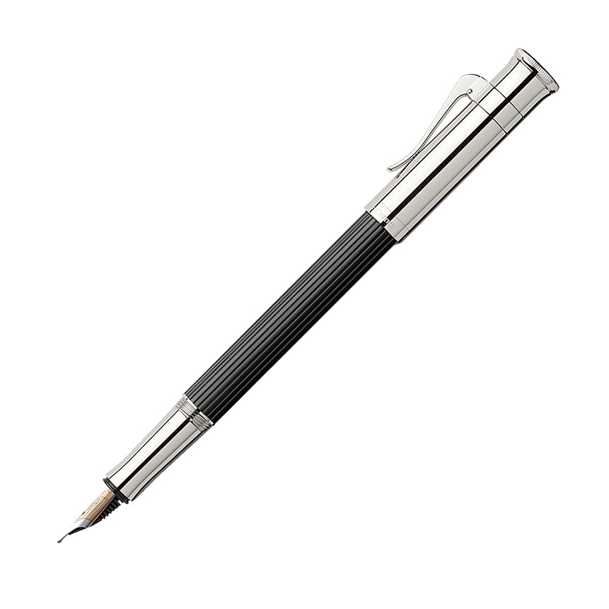 GRAF VON FABER CASTELL Classic Ebony/Platinum Fountain Pen-Broad Default Title