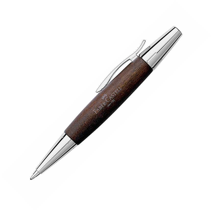 FABER-CASTELL DESIGN e-motion Pear Wood Dark Brown Twist Ball Pen Default Title