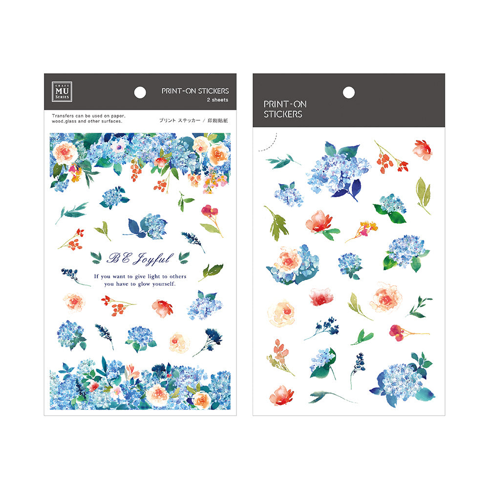 MU Print-On Sticker 2s 086-Bluish Purple Hydrangea