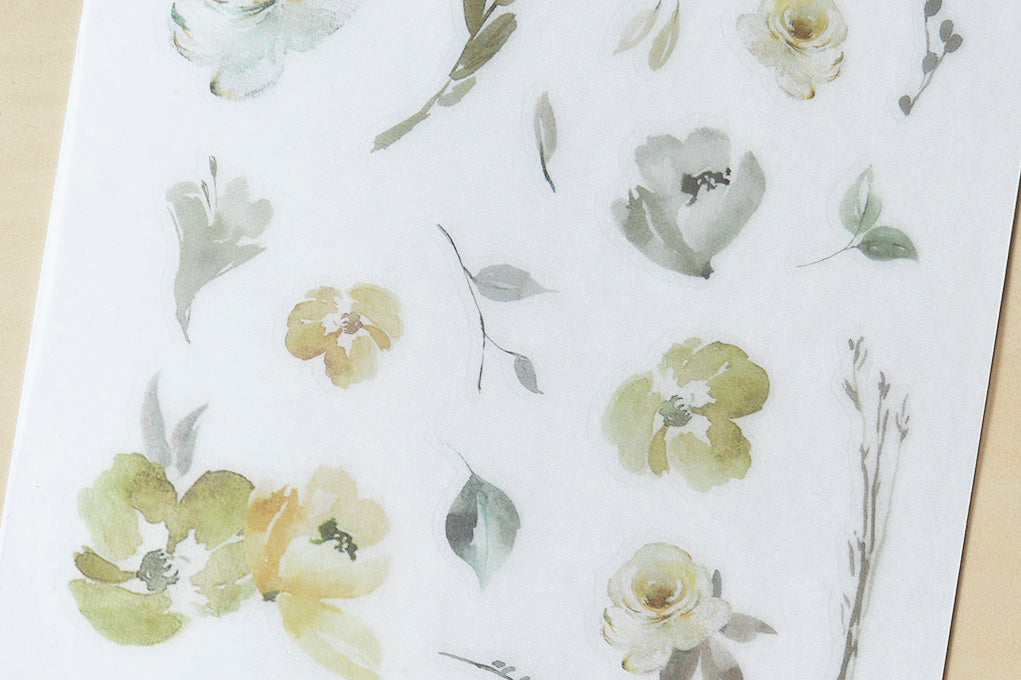MU Print-On Sticker 2s 081-Green Roses