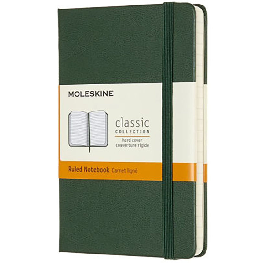 MOLESKINE Classic Pocket Ruled Hard Myrtle Green