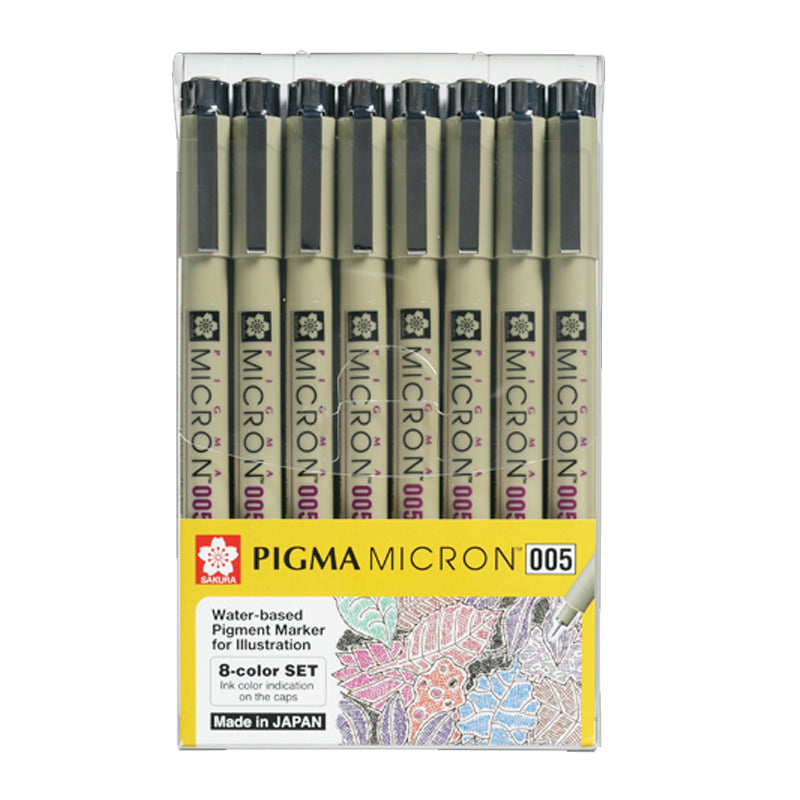 SAKURA Pigma Micron 005 8-Col Set