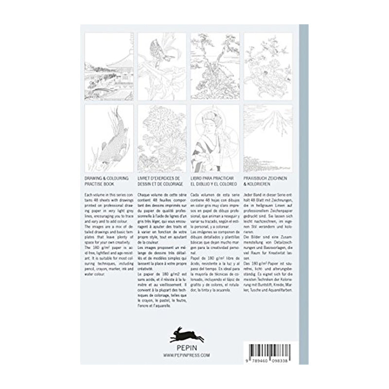 PEPIN Drawing & Colouring Practise Book Japan 1206831