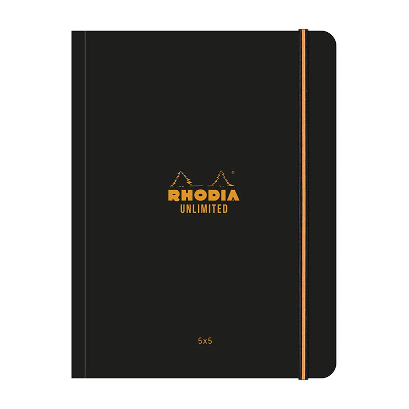RHODIA Boutique Unlimited A5+ 160x210mm 5x5 Sq Black Default Title