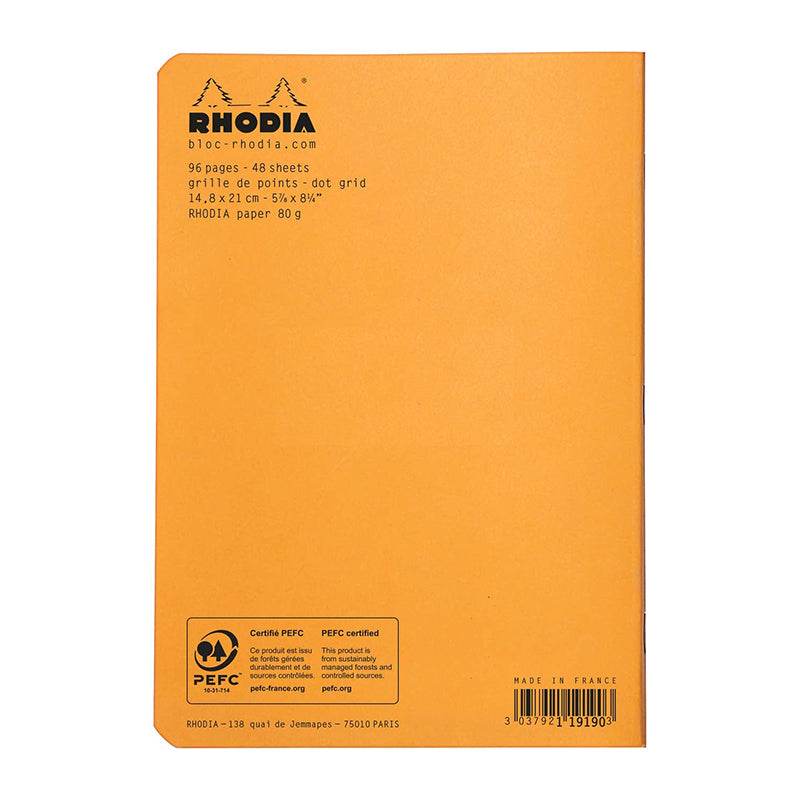 RHODIA Classic Stapled A5 148x210mm Dot Orange Default Title