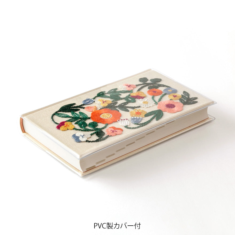 MIDORI Journal 5 Years Embroidery Flower Beige