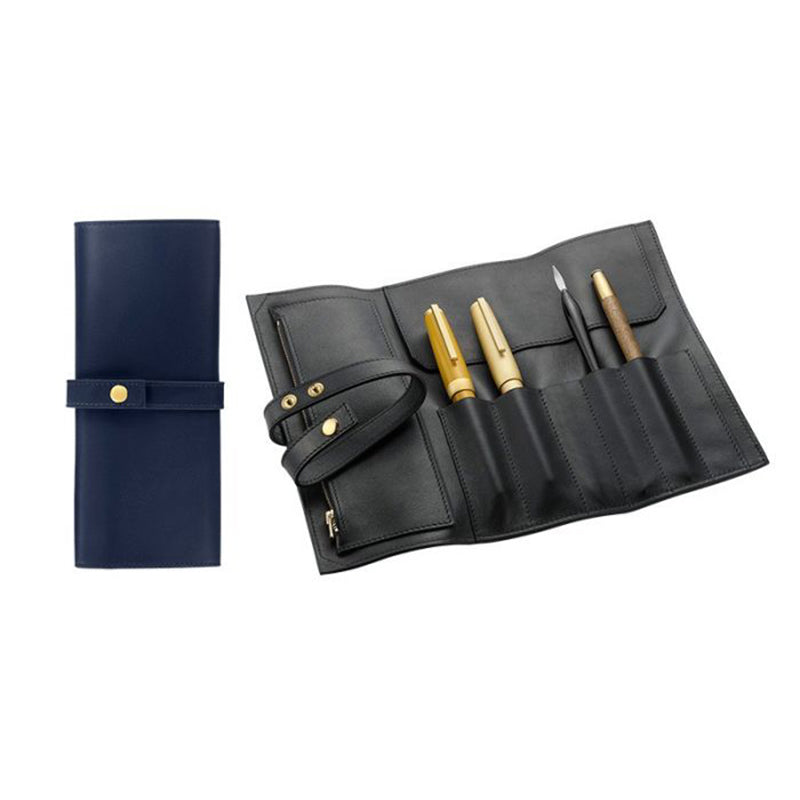 JACQUES HERBIN Leather Collector's Case S-Blue