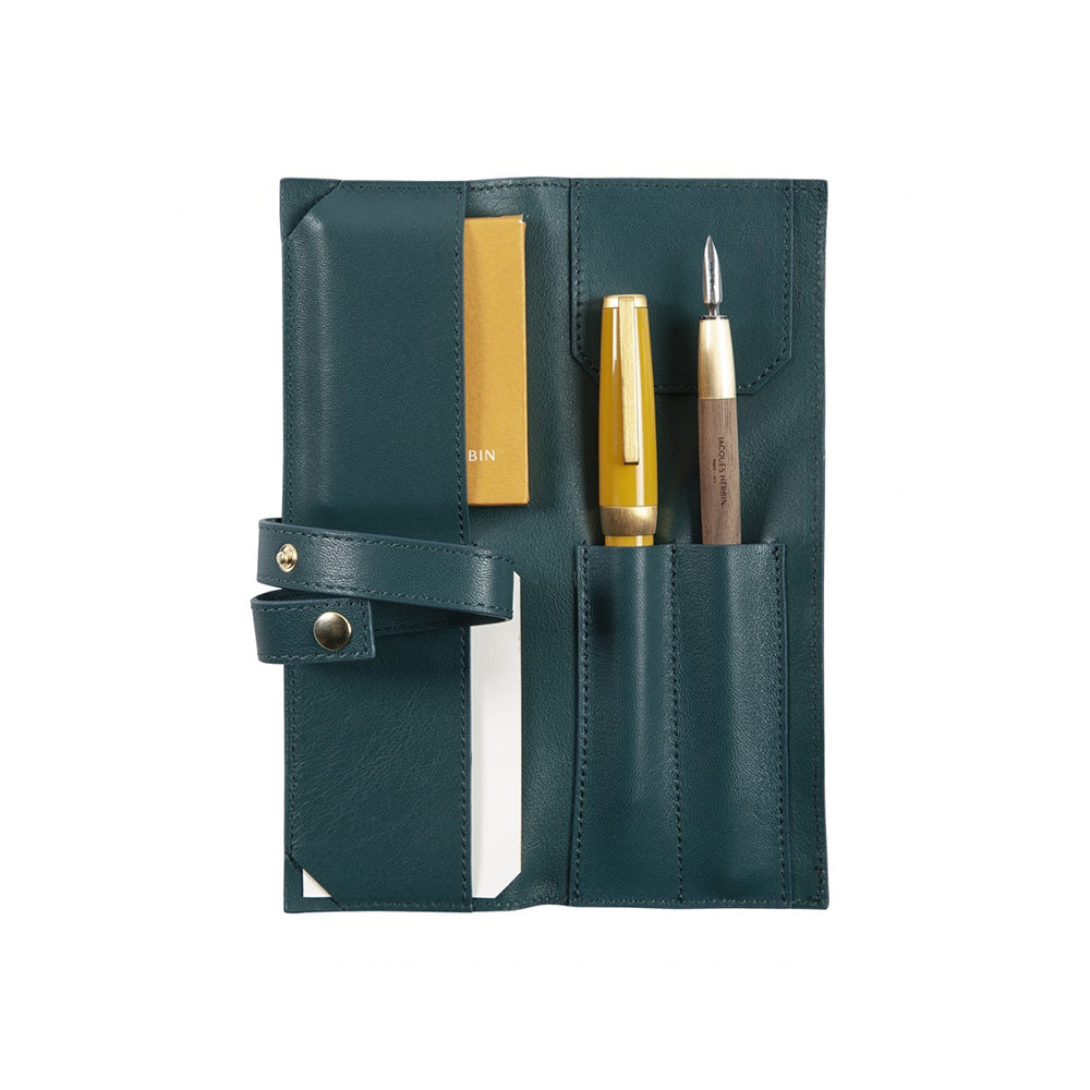 JACQUES HERBIN Leather Collector's Case S-Black