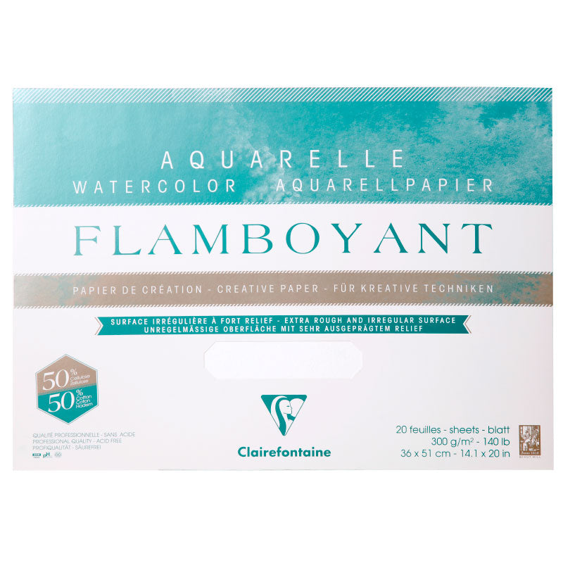 CLAIREFONTAINE Flamboyant Glued Pad 36x51cm 20s