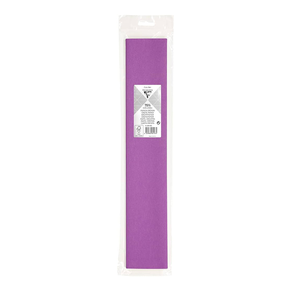 CLAIREFONTAINE Crepe Paper Roll 75% 2.5x0.5M Mauve/Lilac