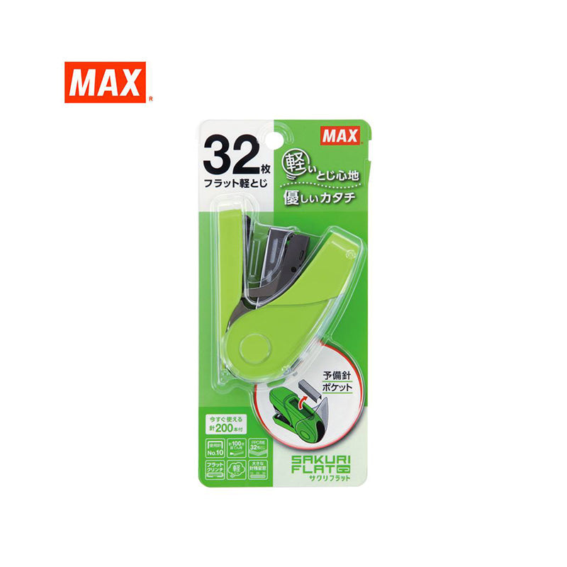 MAX Stapler Sakuri Flat HD-10FL3K Green