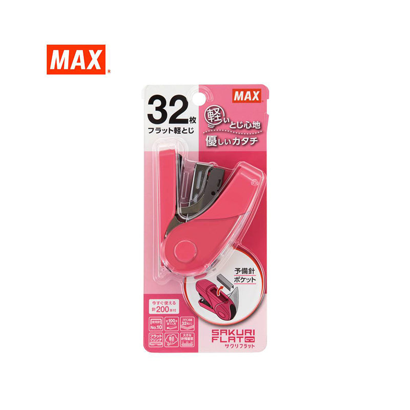 MAX Stapler Sakuri Flat HD-10FL3K Pink