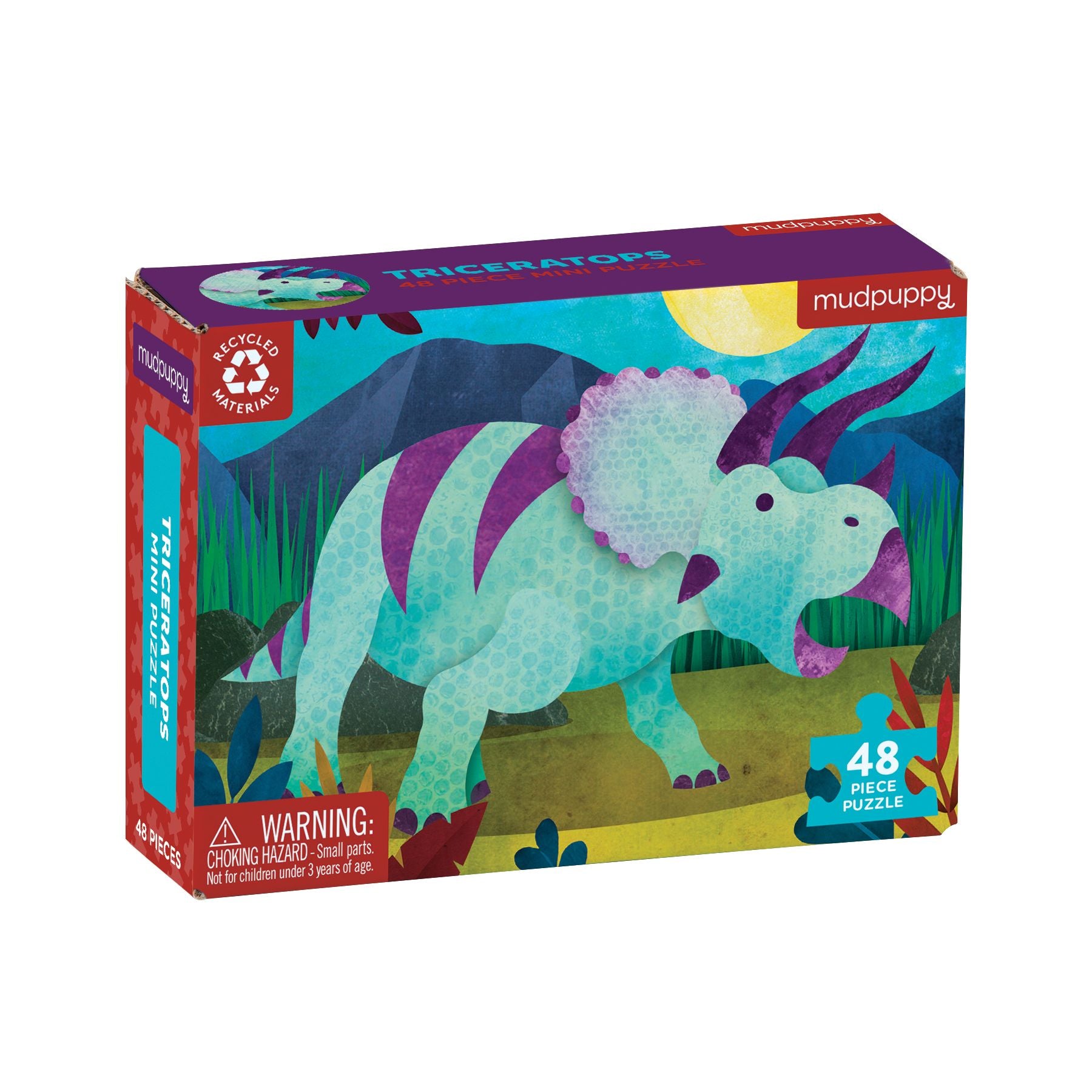 Mini Puzzle 48pc Triceratops 1216783