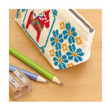 OLYMPUS Cross Stitch Pouch Kit 7.5x18x6cm Nordic Horse