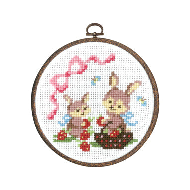 OLYMPUS Cross Stitch Kit 15.5x15.5cm Rabbits