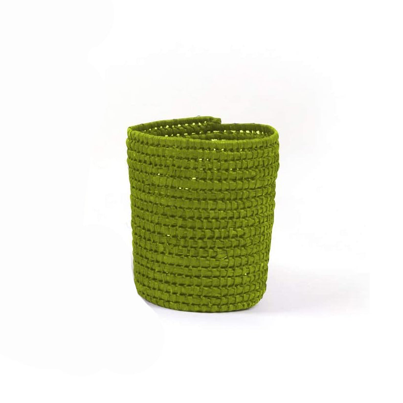 CLAIREFONTAINE Hedera Raffia Pot 7x9.5cm Pistachio Green/Natural