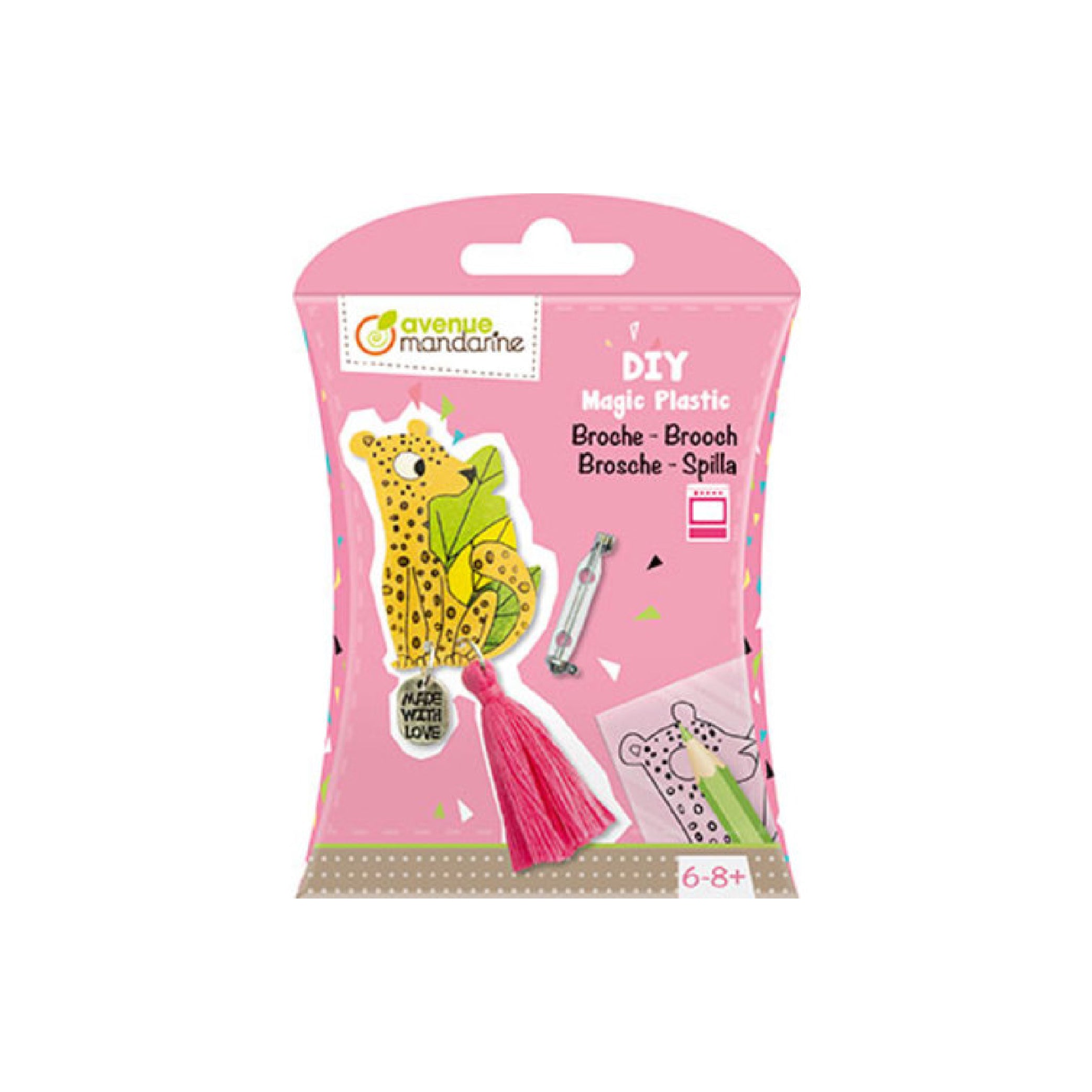 AVENUE MANDARINE DIY Box Magic Plastic Brooch Default Title