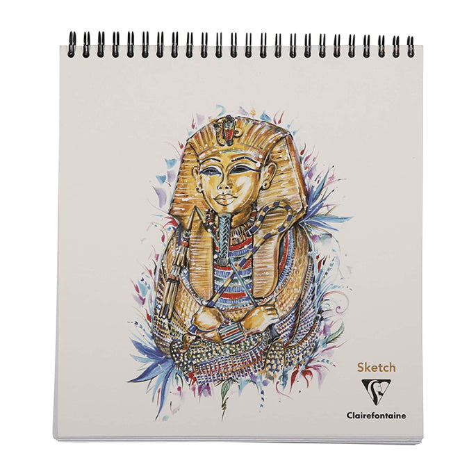 CLAIREFONTAINE Sketch Wirebound Pad 90g 60s 21x21cm Tutankhamun Default Title