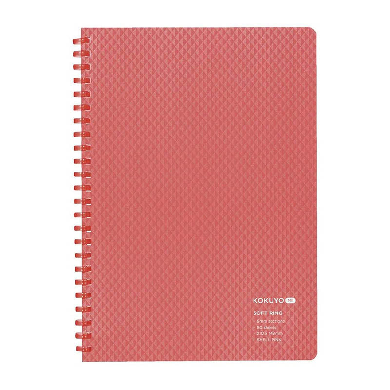 KOKUYO ME Soft Ring Notebook A5 5mm Grid 50s Shell Pink Default Title