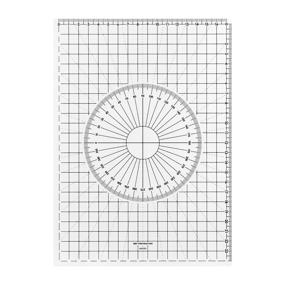 MIDORI Protractor Plastic Sheet B5