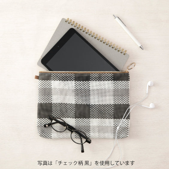 MIDORI Mesh Graphics Pouch A5 Check Black