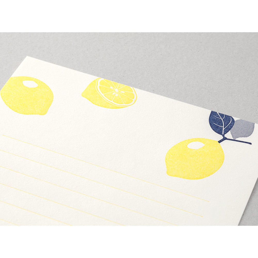 MIDORI Letterpress Letter Set 476 Lemon