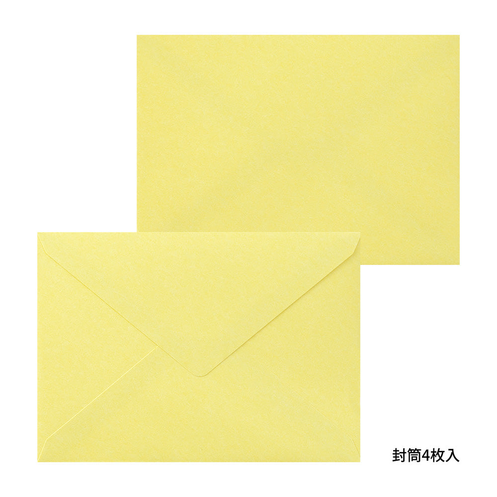 MIDORI Letterpress Letter Set 477 Flower Line Yell