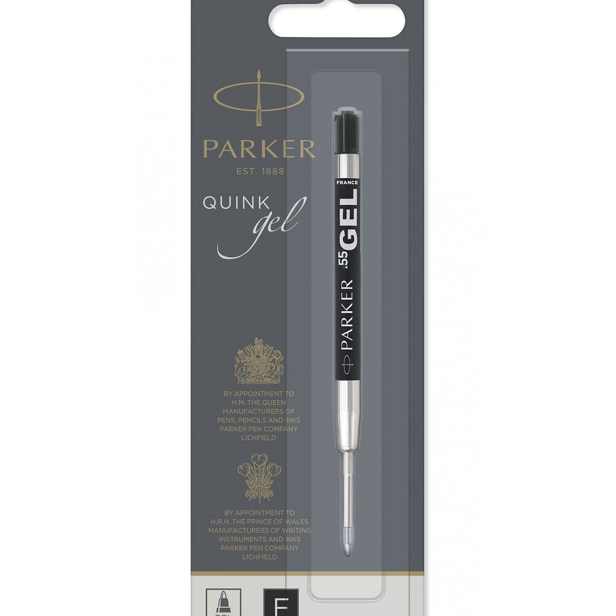 PARKER Quink Gel Ball Pen Refill F-Black BL1