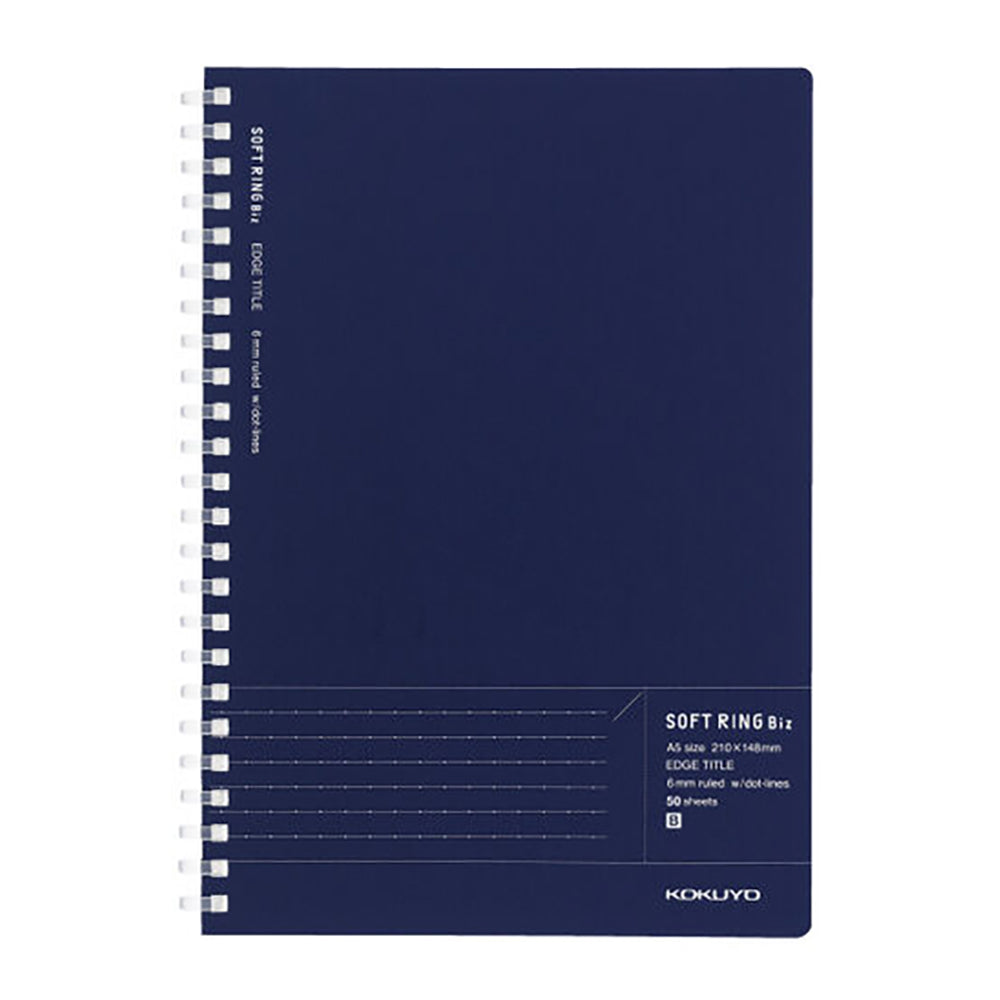 KOKUYO Soft Ring Biz Notebook A5 Dot Ruled 50sh Dark Blue