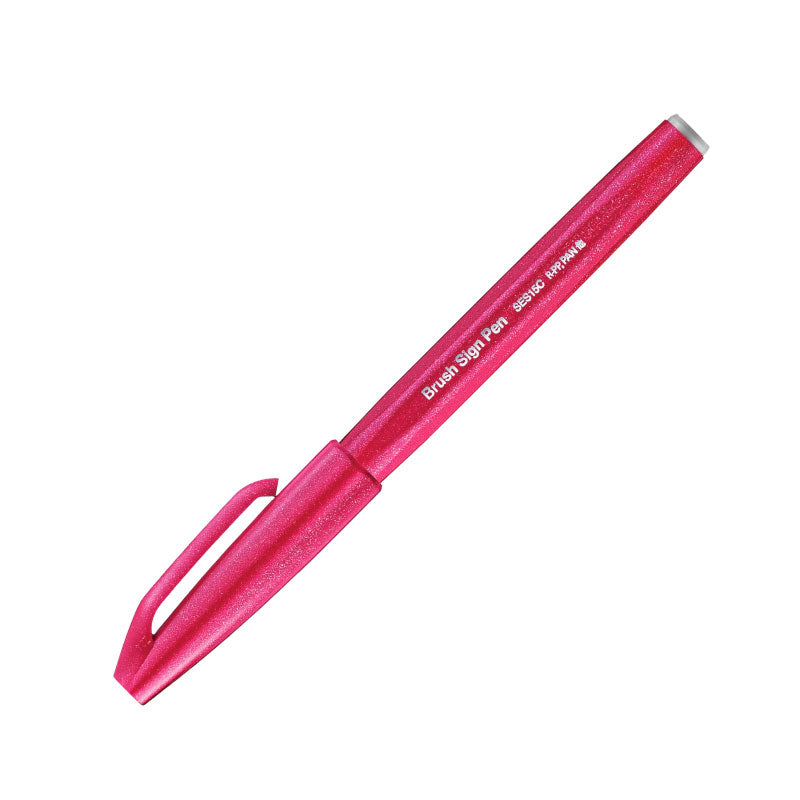 PENTEL Touch Brush Sign Pen-Burgundy
