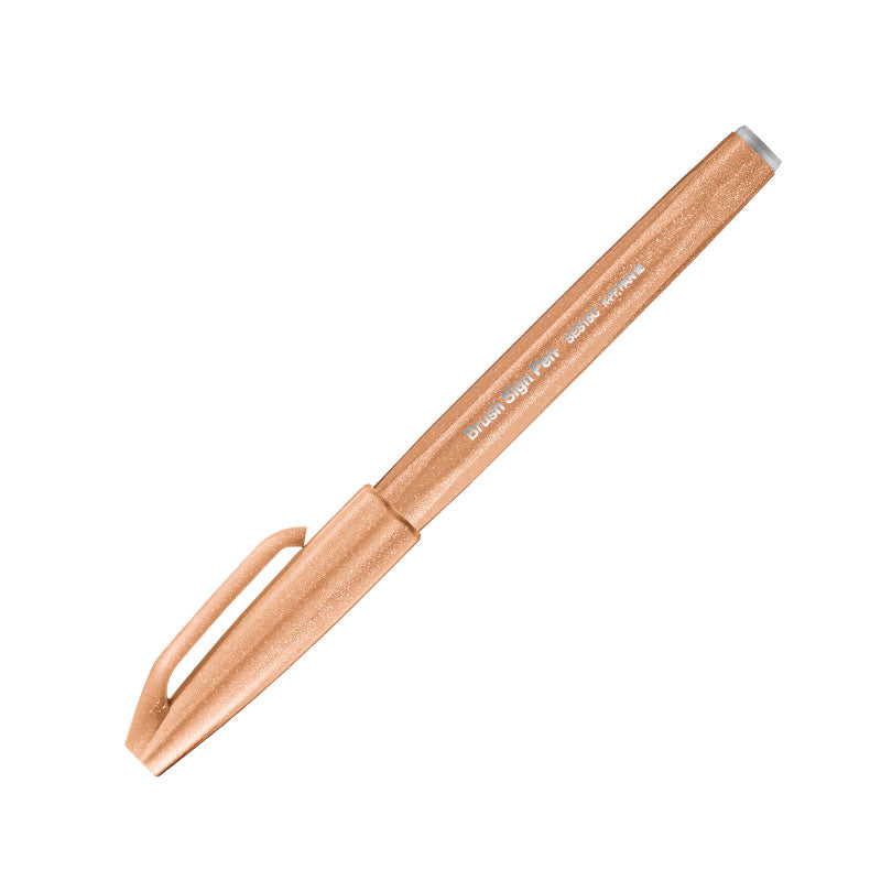 PENTEL Touch Brush Sign Pen-Pale Brown