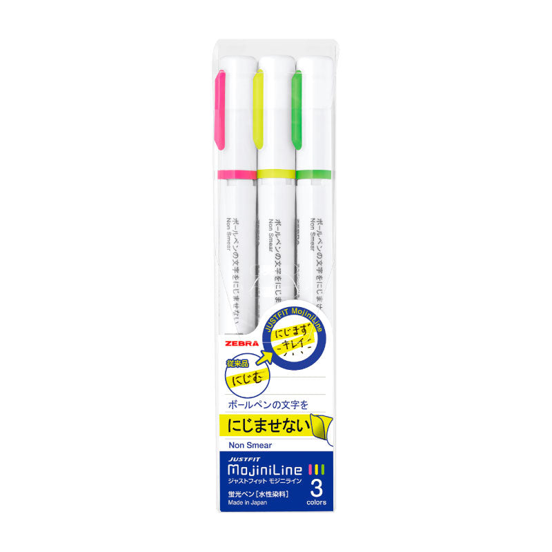 ZEBRA Justfit Mojiniline Highlighter WKS22-3C 3s