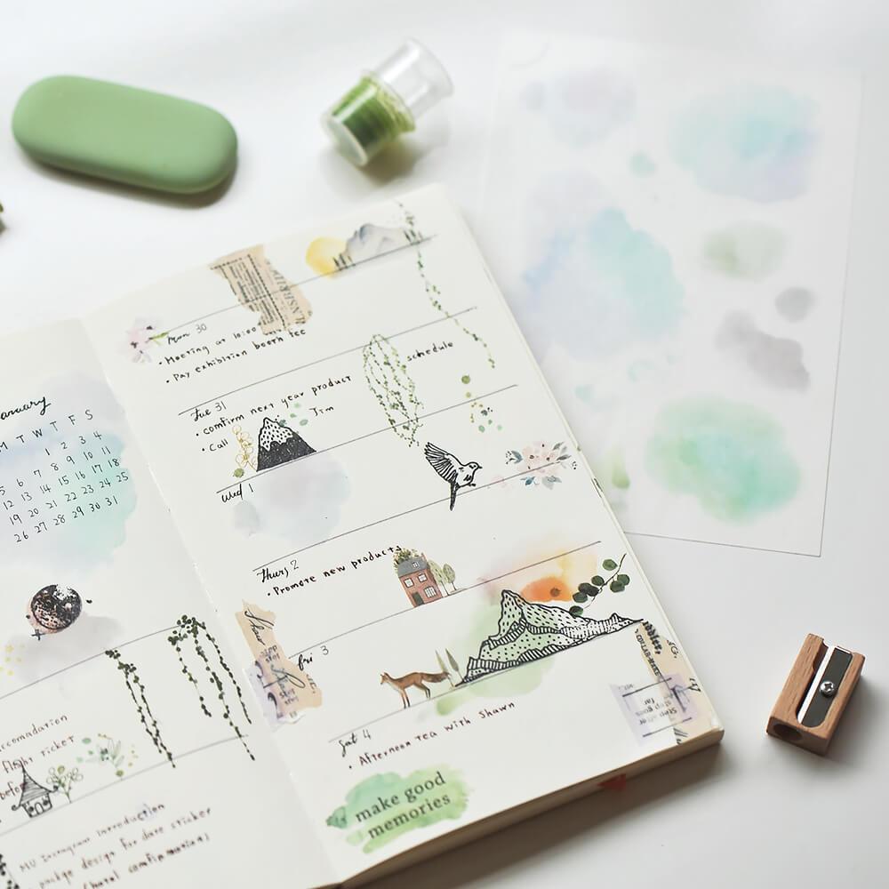MU Print-On Sticker 2s 105-Rain-dew