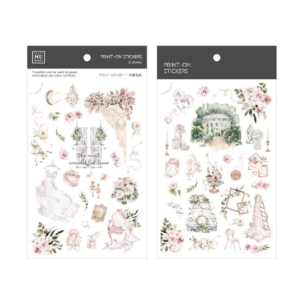MU Print-On Sticker 2s 116-Wedding Dress In Happin