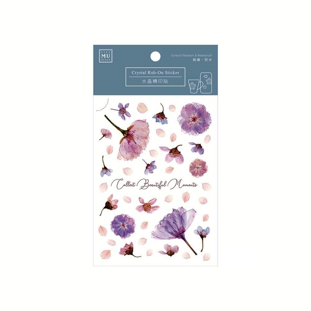 MU Crystal Print-On Sticker 006 Purple Pressed Flo