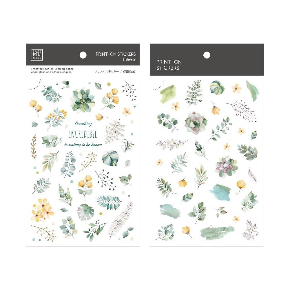 MU Print-On Sticker 2s 123-Green Oasis