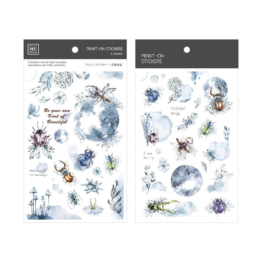 MU Print-On Sticker 2s 125-Planets With Bug Chirpi