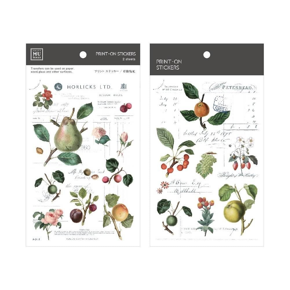 MU Print-On Sticker 2s 126-Fruit Label Collection