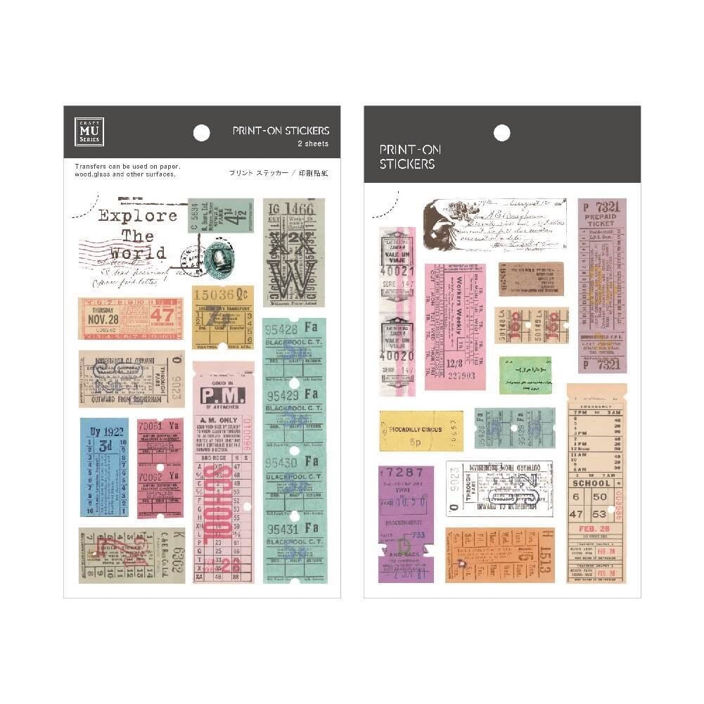 MU Print-On Sticker 2s 129-Traveler's Ticket Colle