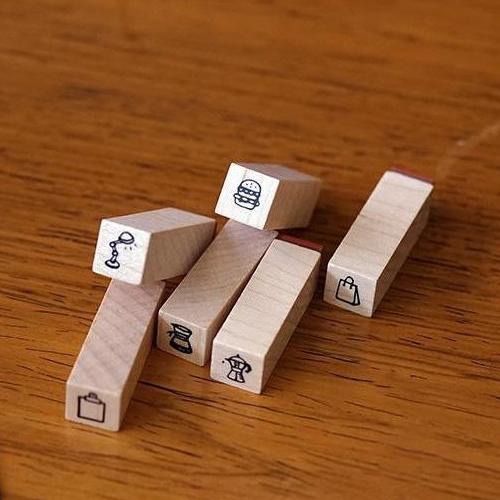 PICCOLO Mini Rubber Stamp Set Measurement Tools