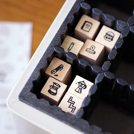 PICCOLO Mini Rubber Stamp Set Measurement Tools