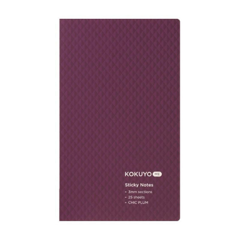 KOKUYO ME Sticky Notes 145x85mm 3mm Grid Chic Plum Default Title