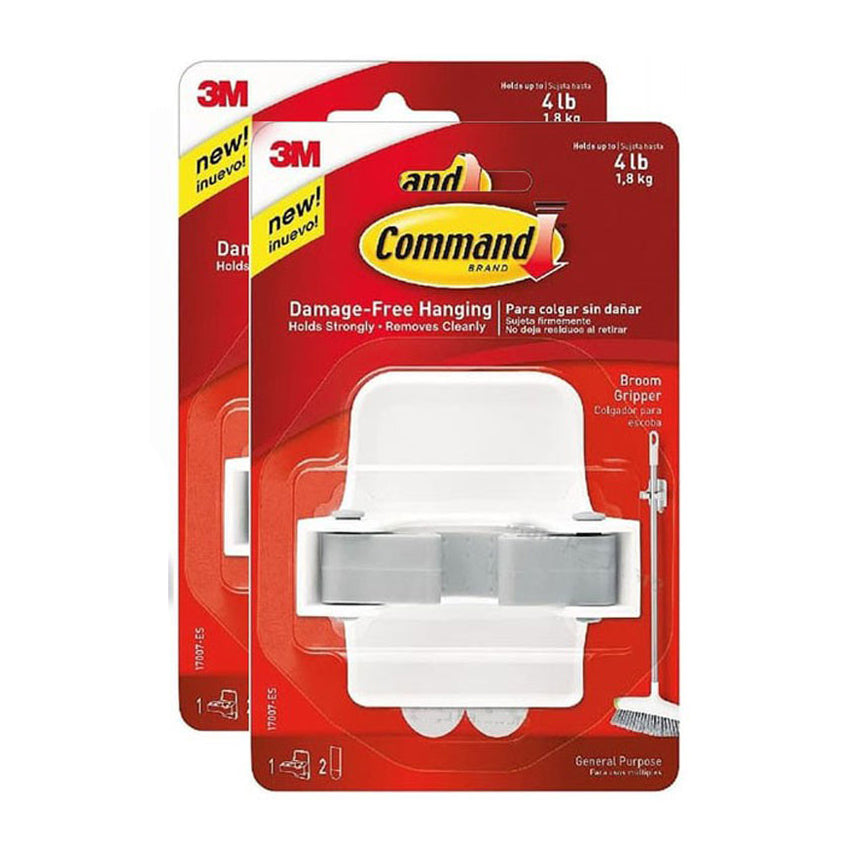 3M Command Broom Gripper 17007 Twin Pack 2BG+4ST