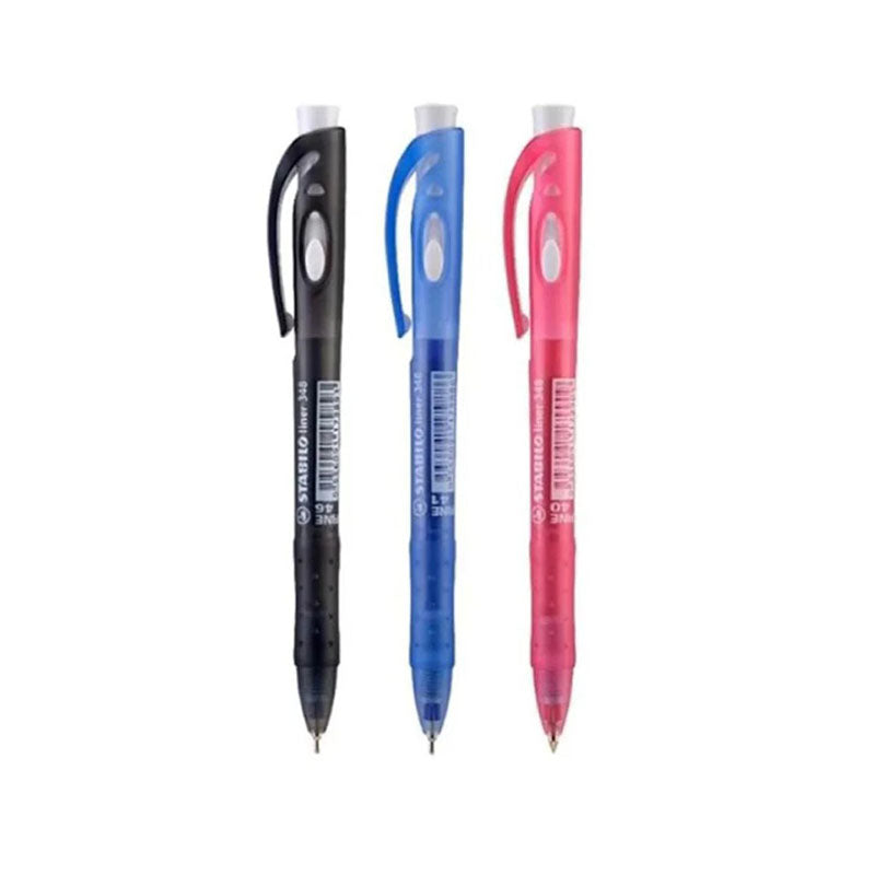 STABILO liner 308FW Ball Pen F-Assorted 3s